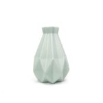 raw essentials green geometrical vase