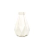 raw essentials white geometrical vase