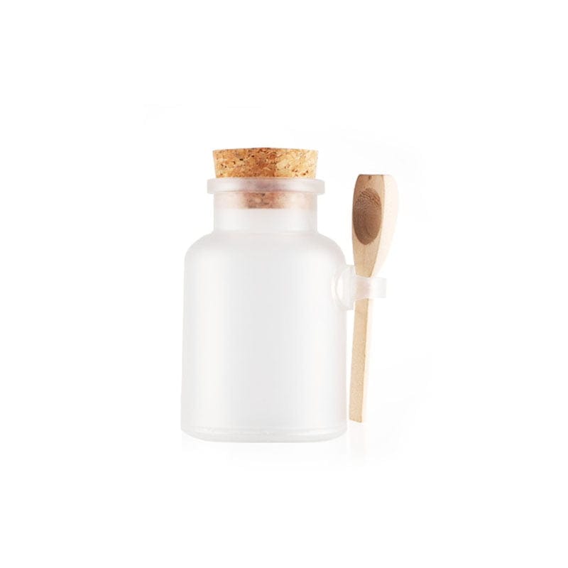 Bath Salts Bottle with Wooden Spoon Raw Essentials